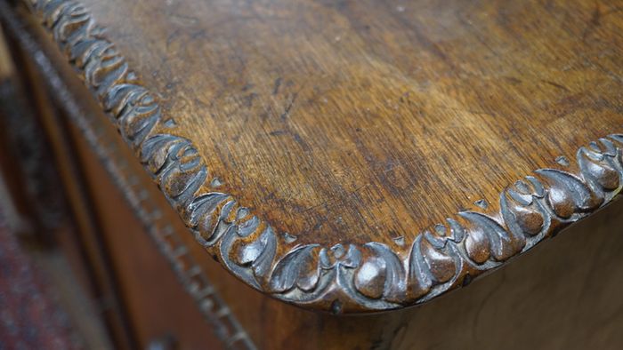 Pair of Antique Carved Walnut Cabinets
