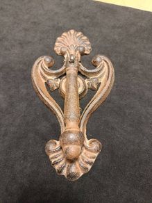 Vintage NICE  8 1/4 x 4 7/16 Large Cast Iron Door Knocker No Cracks