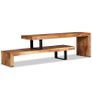 TV Stand Solid Acacia Wood Image 3