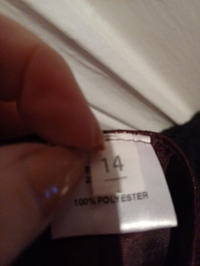 Wine  Shimmer Skirt Size 14