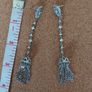 Long drop tassel earrings Image 3