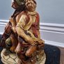 Rare Large Antique Ornament 1960s  Chalkware ' The Buskers' Image 5