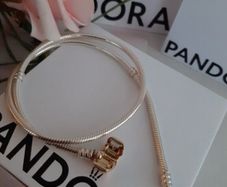 pandora necklace with gold clasp