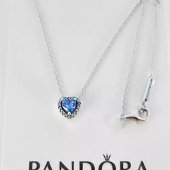Pandora Sparkling Elevated Heart Ocean Blue