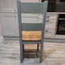 Solid wood grey dining chairs Image 2