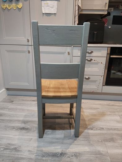Solid wood grey dining chairs