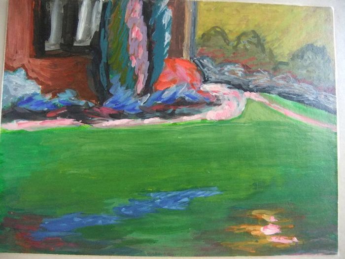N Howard Flanders UK Artist Oil Painting 'House Opposite'