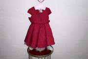 Cute Baby Girls Red Dress from Dunnes Stores. Age 9-12 months / EU 74cm