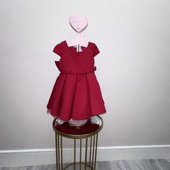 Cute Baby Girls Red Dress from Dunnes Stores. Age 9-12 months / EU 74cm