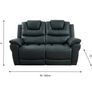 Emily black 2 seater electric recliner Image 4