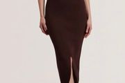 ted Baker chocolate brown knitted dress size 14