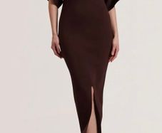 ted Baker chocolate brown knitted dress size 14
