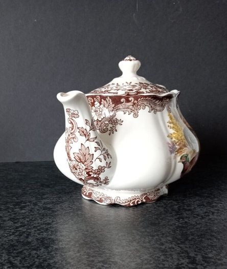 Palissy Royal Worcester Game Series Large Teapot, Creamer and Jam Pot
