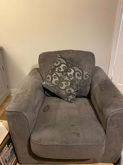 l shape and arm chair