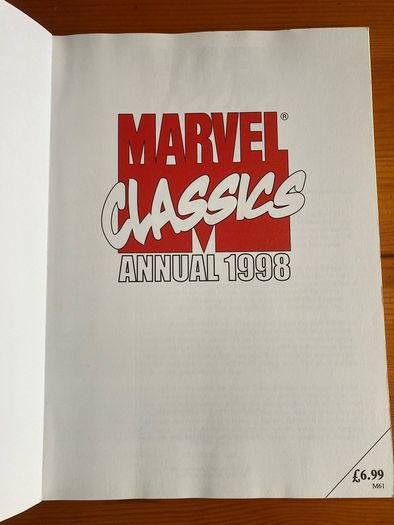 Comic: 'Marvel Classics' annual 1998