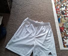 White adidas shorts age 11-12