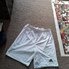 White adidas shorts age 11-12