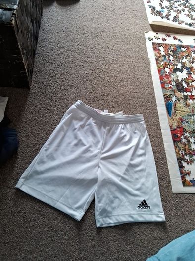 White adidas shorts age 11-12