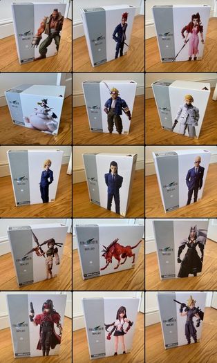 Full Collection of Final Fantasy VII action figures by Square Enix
