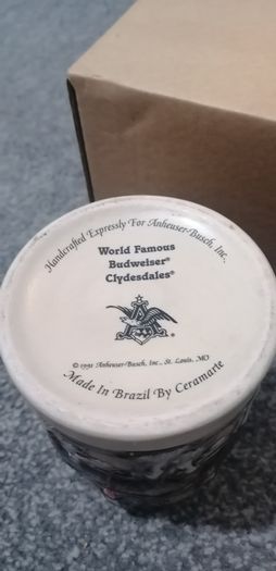 Collectable Budweiser  world famous clydesdales beer stein 1991 collectable