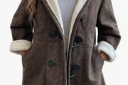 BNWT Boho Style Coat with a Hood &amp; Soft Fur on the inside size 20