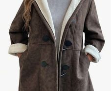 BNWT Boho Style Coat with a Hood & Soft Fur on the inside size 20