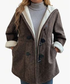 BNWT Boho Style Coat with a Hood & Soft Fur on the inside size 20