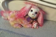 Mammy and baby rabbit teddies