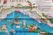 Illustrated tray cloth of Liguria region BN