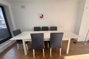 extendable dining table &amp; 6 chairs