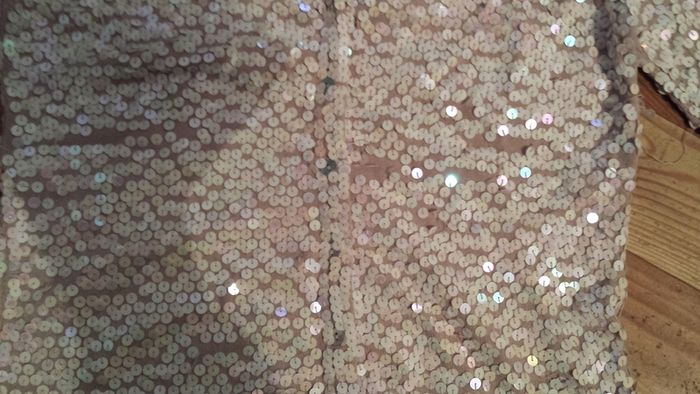 Champagne colour sequined top
