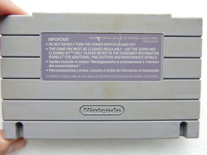 authentic Super Mario Kart cartridge for the Super Nintendo Entertainment System (SNES)
