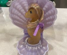 HQG1C Pony Sea Glimmers Glitzy Waves with Shell Sparkle (2019) like MLP G1 My Little Pony