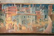 Print on board The allegory of good and bad government by Lorenzetti