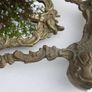 Vintage ornate brass dressing table mirror Image 4