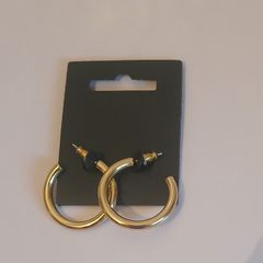 Pilgrim Danish Design Gold Tone Chunky Open Hoop Earrings Classic New CAN POST