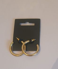 Pilgrim Danish Design Gold Tone Chunky Open Hoop Earrings Classic New CAN POST
