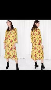 Yellow wrap dress