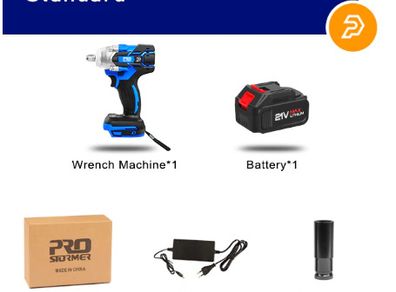 21V Brushless Wrench Socket 4000mAh Li-ion Battery Hand Drill Installation Power Tools