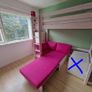 Loft bed with sofa/ futon Image 2