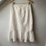Whistles 100% Linen Button Frill Midi Skirt Cream / Ivory - Size 12 Image 6