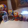 2 sets of Matroyska nesting Russian vintage handpainted dolls, v collectible, D18 post 8e Image 2