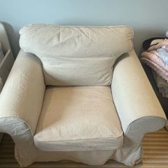 IKEA Ektorp armchair with beige cover