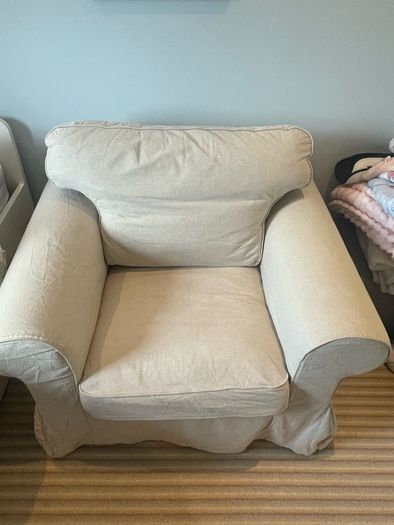 IKEA Ektorp armchair with beige cover