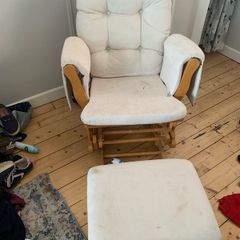 rocking chair and footrest