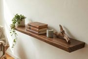 Solid Walnut &amp; Oak Floating Shelves Made to Measure Free Delivery Ireland