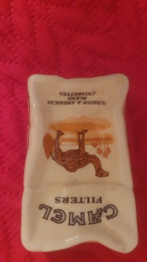 vintage camel  crumpled ashtray