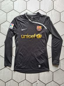 FCB Barcelona unicef Nike Jersey shirt long sleeve black size small medium m