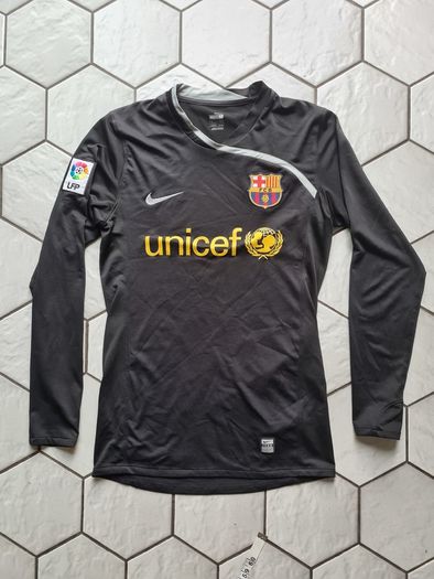 FCB Barcelona unicef Nike Jersey shirt long sleeve black size small medium m