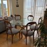 Modern Round Toughened Glass Dining Table, Seats 4-6 Image 2